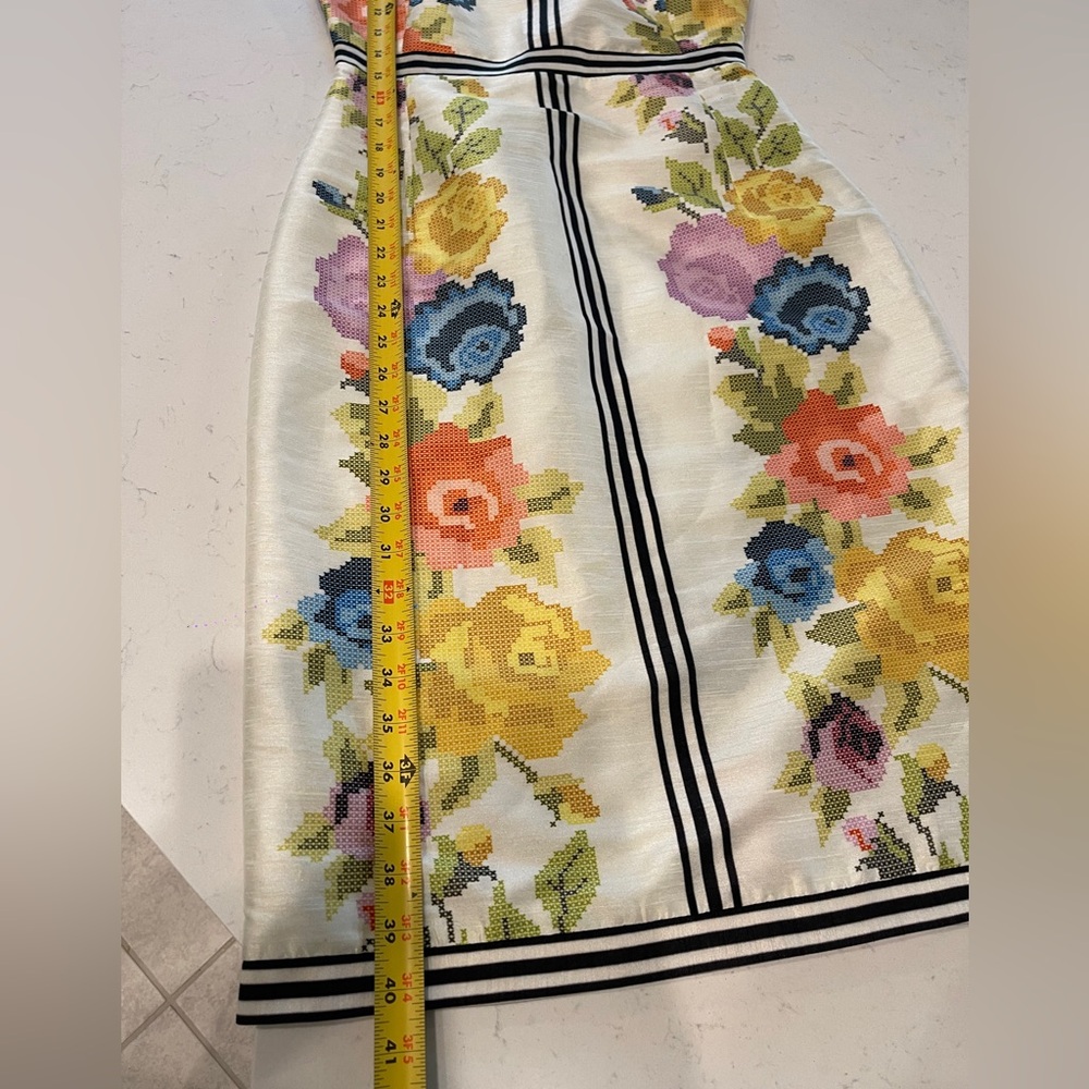 Anthropologie Payal Pratap Garden Grid Sheath Dress Size:0 - Picture 8 of 10